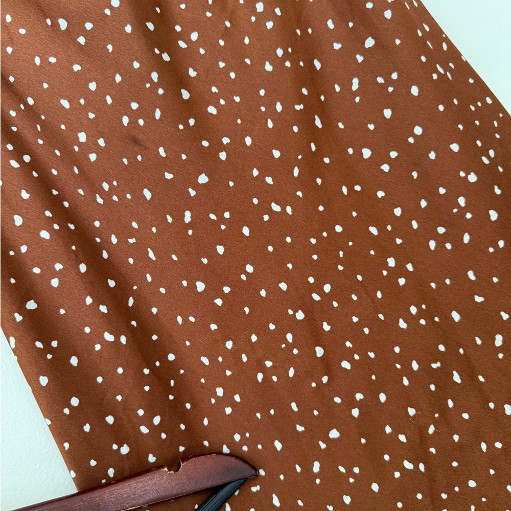 Abercrombie & Fitch Brown Polka Dot High-Low Skirt - Picture 4 of 6